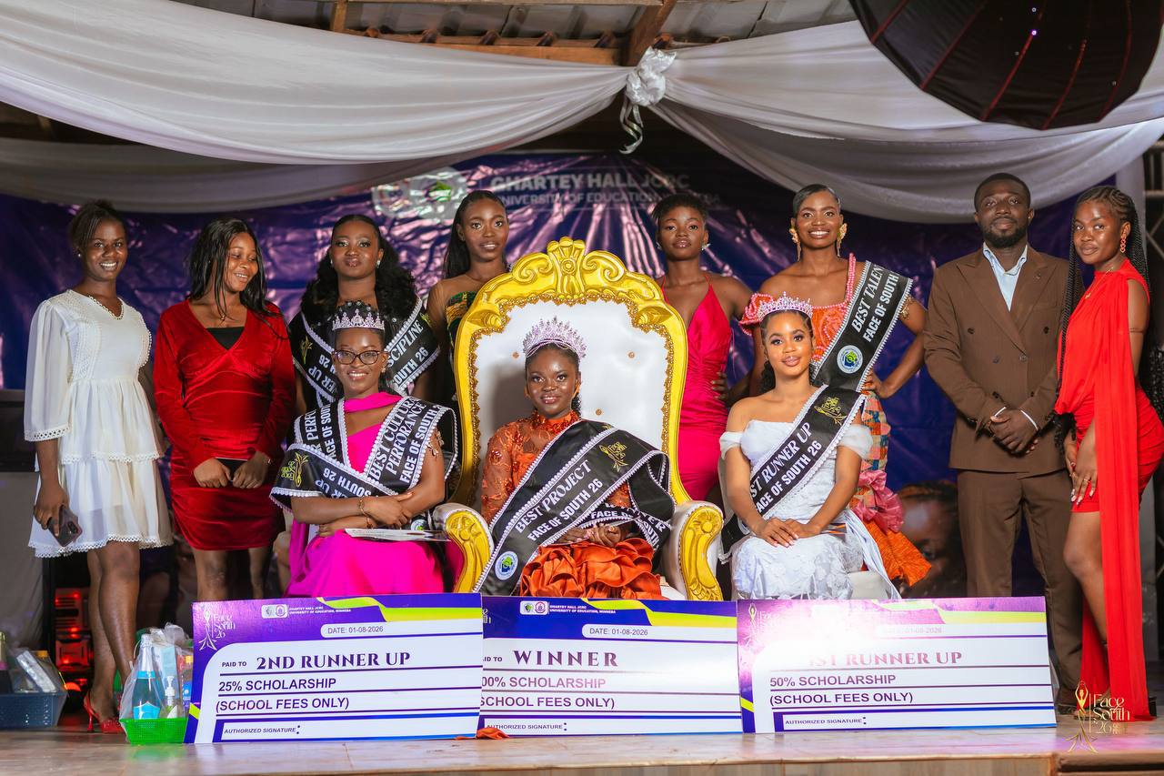 Pageant competition on stage